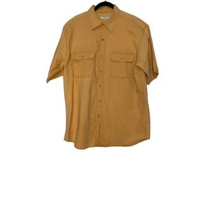 Covington Men Button Down Shirt L Orange